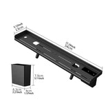 Maxbell TV Top Storage Bracket Wall Mount Adjustable for Cable Box Home Decor Camera 54cmx13cm Black