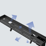 Maxbell TV Top Storage Bracket Wall Mount Adjustable for Cable Box Home Decor Camera 54cmx13cm Black