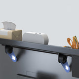 Maxbell TV Top Storage Bracket Wall Mount Adjustable for Cable Box Home Decor Camera 54cmx13cm Black