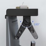 Maxbell TV Top Storage Bracket Wall Mount Adjustable for Cable Box Home Decor Camera 54cmx13cm Black