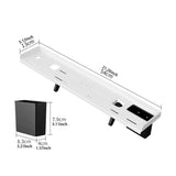 Maxbell TV Top Storage Bracket Wall Mount Adjustable for Cable Box Home Decor Camera 54cmx13cm White