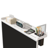 Maxbell TV Top Storage Bracket Wall Mount Adjustable for Cable Box Home Decor Camera 54cmx13cm White