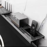 Maxbell TV Top Storage Bracket Wall Mount Adjustable for Cable Box Home Decor Camera 60cmx7cm Black