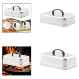 Maxbell Basting Cover BBQ Accessories Metal Grill Lid for Steaks Sandwiches Barbecue Length 30 cm