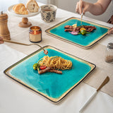 Maxbell Dinner Plate Multipurpose Easy to Clean Serving Tray for Steak Salad Dessert