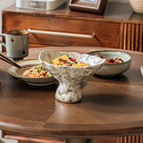 Maxbell Ceramic Footed Plate Breads Countertop Home Decor Fruit Bowl Holder Pedestal
