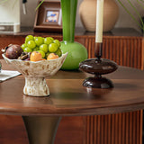 Maxbell Ceramic Footed Plate Breads Countertop Home Decor Fruit Bowl Holder Pedestal