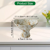Maxbell Ceramic Footed Plate Breads Countertop Home Decor Fruit Bowl Holder Pedestal
