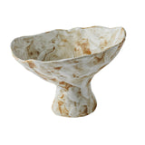 Maxbell Ceramic Footed Plate Breads Countertop Home Decor Fruit Bowl Holder Pedestal