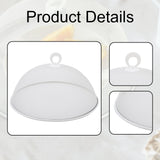 Maxbell Metal Mesh Food Cover Reusable Dome Screen Plates Cover for Table Home Party White