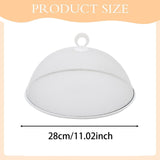 Maxbell Metal Mesh Food Cover Reusable Dome Screen Plates Cover for Table Home Party White