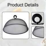 Maxbell Metal Mesh Food Cover Reusable Dome Screen Plates Cover for Table Home Party Black