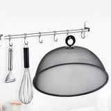 Maxbell Metal Mesh Food Cover Reusable Dome Screen Plates Cover for Table Home Party Black
