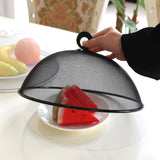 Maxbell Metal Mesh Food Cover Reusable Dome Screen Plates Cover for Table Home Party Black
