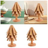Maxbell Wooden Trivets Nonslip Wooden Coasters Set for Kitchen Restaurant Bowl