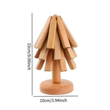 Maxbell Wooden Trivets Nonslip Wooden Coasters Set for Kitchen Restaurant Bowl