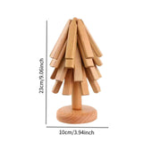 Maxbell Wooden Trivets Nonslip Wooden Coasters Set for Kitchen Restaurant Bowl