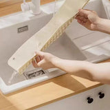 Maxbell Silicone Sink Splash Guard Premium Silicone Water Baffle for Bathroom Island Beige