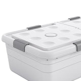Under Bed Storage Box Basket Organizer Case for Dorm Room Wardrobe Apartment Height 25cm White