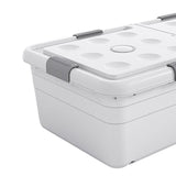 Under Bed Storage Box Basket Organizer Case for Dorm Room Wardrobe Apartment Height 30cm White