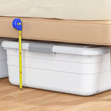 Under Bed Storage Box Basket Organizer Case for Dorm Room Wardrobe Apartment Height 30cm White
