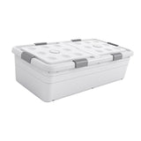Under Bed Storage Box Basket Organizer Case for Dorm Room Wardrobe Apartment Height 30cm White