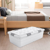 Under Bed Storage Box Basket Organizer Case for Dorm Room Wardrobe Apartment Height 30cm White