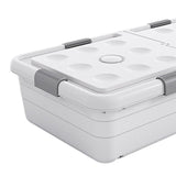 Under Bed Storage Box Basket Organizer Case for Dorm Room Wardrobe Apartment Height 20cm Blue Clear