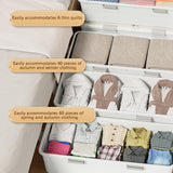 Under Bed Storage Box Basket Organizer Case for Dorm Room Wardrobe Apartment Height 20cm Blue Clear