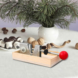 Maxbell Walnut Cracker Tool for Easy Shelling Multipurpose 17.8x11.6x3cm Wooden Base