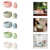 Maxbell Matcha Bowl with Whisk Holder Gift with Spout for Kitchen Tea Lovers Friends Pink