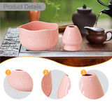 Maxbell Matcha Bowl with Whisk Holder Gift with Spout for Kitchen Tea Lovers Friends Pink