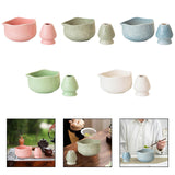 Maxbell Matcha Bowl with Whisk Holder Gift with Spout for Kitchen Tea Lovers Friends Pink