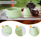 Maxbell Matcha Bowl with Whisk Holder Gift with Spout for Kitchen Tea Lovers Friends Green