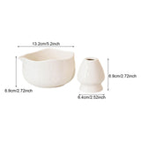 Maxbell Matcha Bowl with Whisk Holder Gift with Spout for Kitchen Tea Lovers Friends White