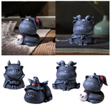 Maxbell Resin Cat Tea Pet Collecting Artwork Cat Statue for Cabinet Bookcase Bedroom A