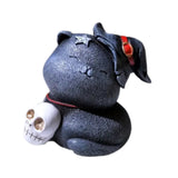 Maxbell Resin Cat Tea Pet Collecting Artwork Cat Statue for Cabinet Bookcase Bedroom A