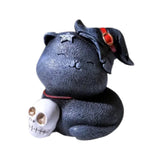 Maxbell Resin Cat Tea Pet Collecting Artwork Cat Statue for Cabinet Bookcase Bedroom A