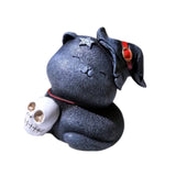 Maxbell Resin Cat Tea Pet Collecting Artwork Cat Statue for Cabinet Bookcase Bedroom A