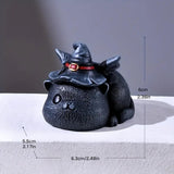 Maxbell Resin Cat Tea Pet Collecting Artwork Cat Statue for Cabinet Bookcase Bedroom B