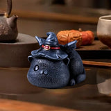 Maxbell Resin Cat Tea Pet Collecting Artwork Cat Statue for Cabinet Bookcase Bedroom B