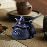 Maxbell Resin Cat Tea Pet Collecting Artwork Cat Statue for Cabinet Bookcase Bedroom B