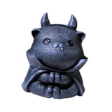 Maxbell Resin Cat Tea Pet Collecting Artwork Cat Statue for Cabinet Bookcase Bedroom C