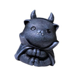 Maxbell Resin Cat Tea Pet Collecting Artwork Cat Statue for Cabinet Bookcase Bedroom C