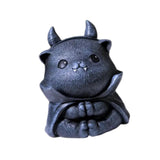 Maxbell Resin Cat Tea Pet Collecting Artwork Cat Statue for Cabinet Bookcase Bedroom C