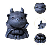 Maxbell Resin Cat Tea Pet Collecting Artwork Cat Statue for Cabinet Bookcase Bedroom C