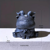 Maxbell Resin Cat Tea Pet Collecting Artwork Cat Statue for Cabinet Bookcase Bedroom D