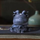 Maxbell Resin Cat Tea Pet Collecting Artwork Cat Statue for Cabinet Bookcase Bedroom D