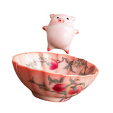 Maxbell Ceramic Tea Cup with Tea Pet Collection Cute Handmade for Family Office Home