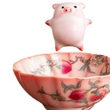 Maxbell Ceramic Tea Cup with Tea Pet Collection Cute Handmade for Family Office Home